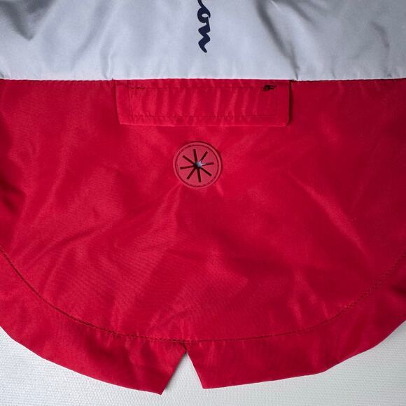 Champion Raincoat Hooded Packable Dog's Jacket Size Large Red Grey Navy NWT - Picture 5 of 8